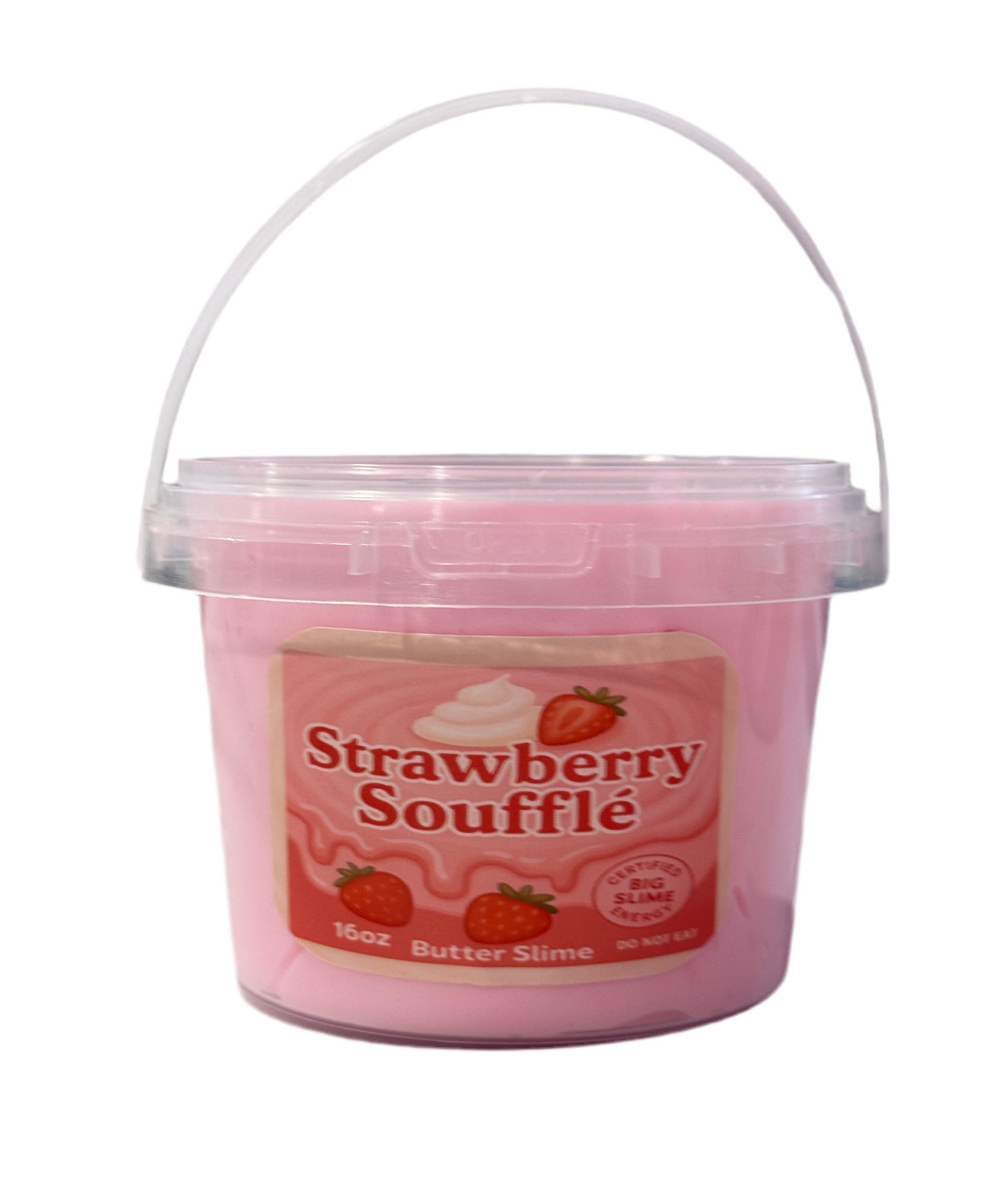Big Slime Energy Strawberry Souffle (16oz Butter Slime – Certified Big Slime Energy)