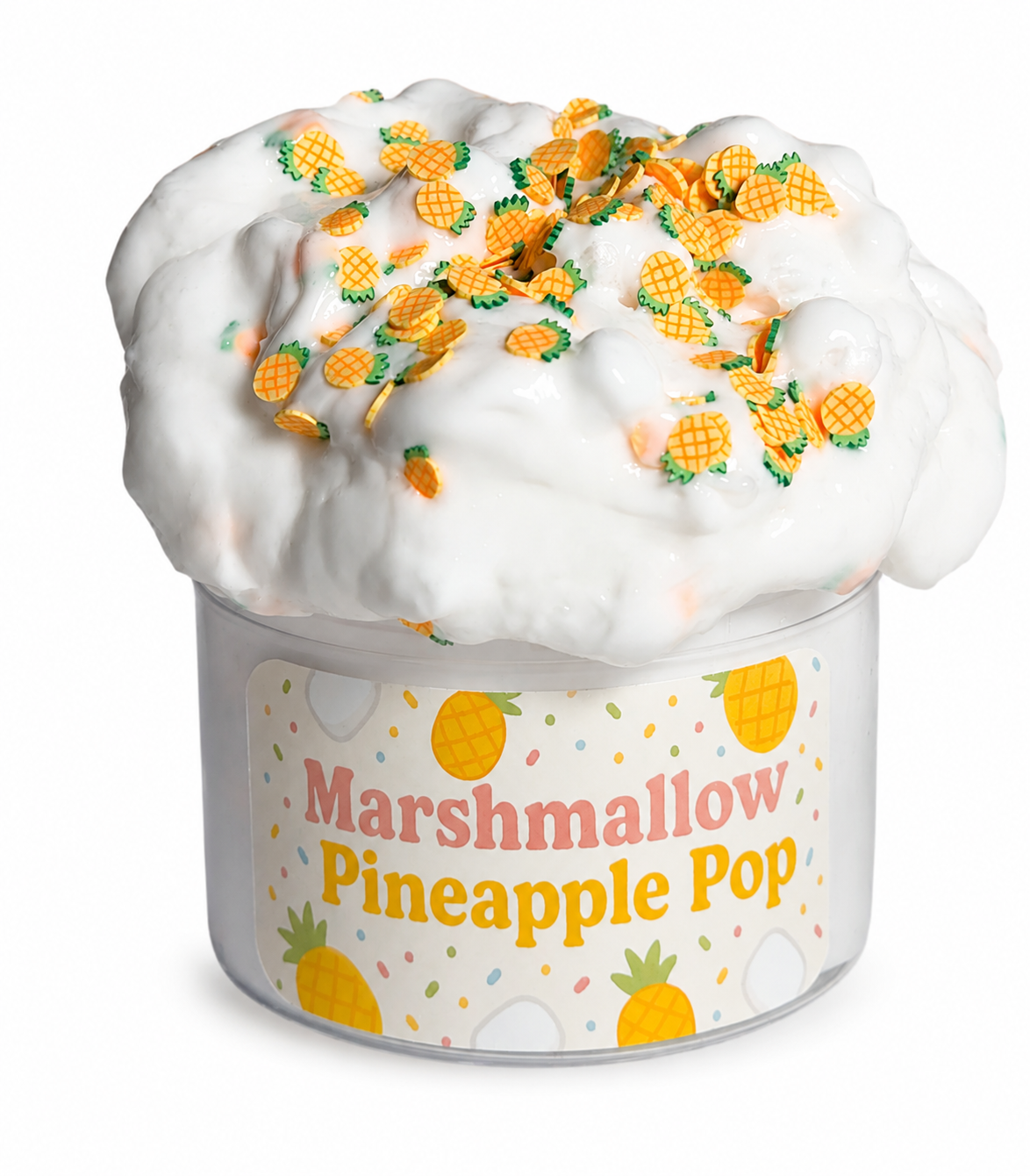 Marshmallow Pineapple Pop Thick & Glossy Bubble Slime