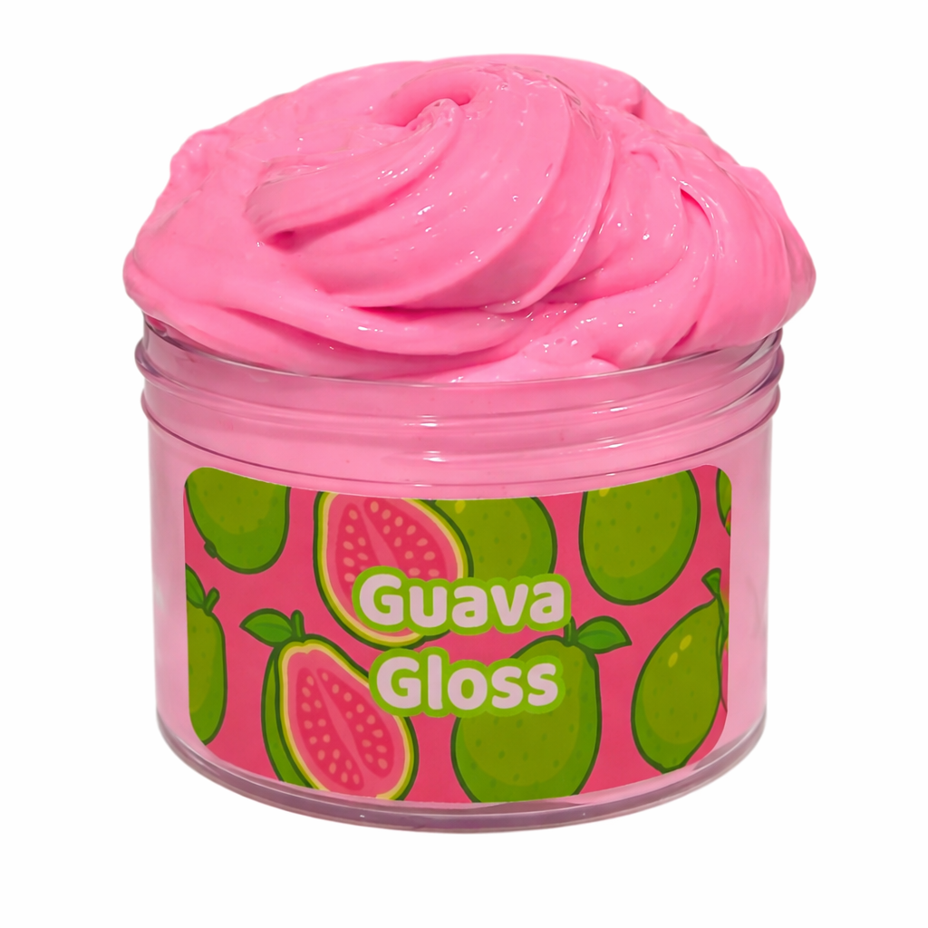 Guava Gloss Slime β Thick & Glossy 8 oz | Fresh Guava Scented Stress Relief Toy