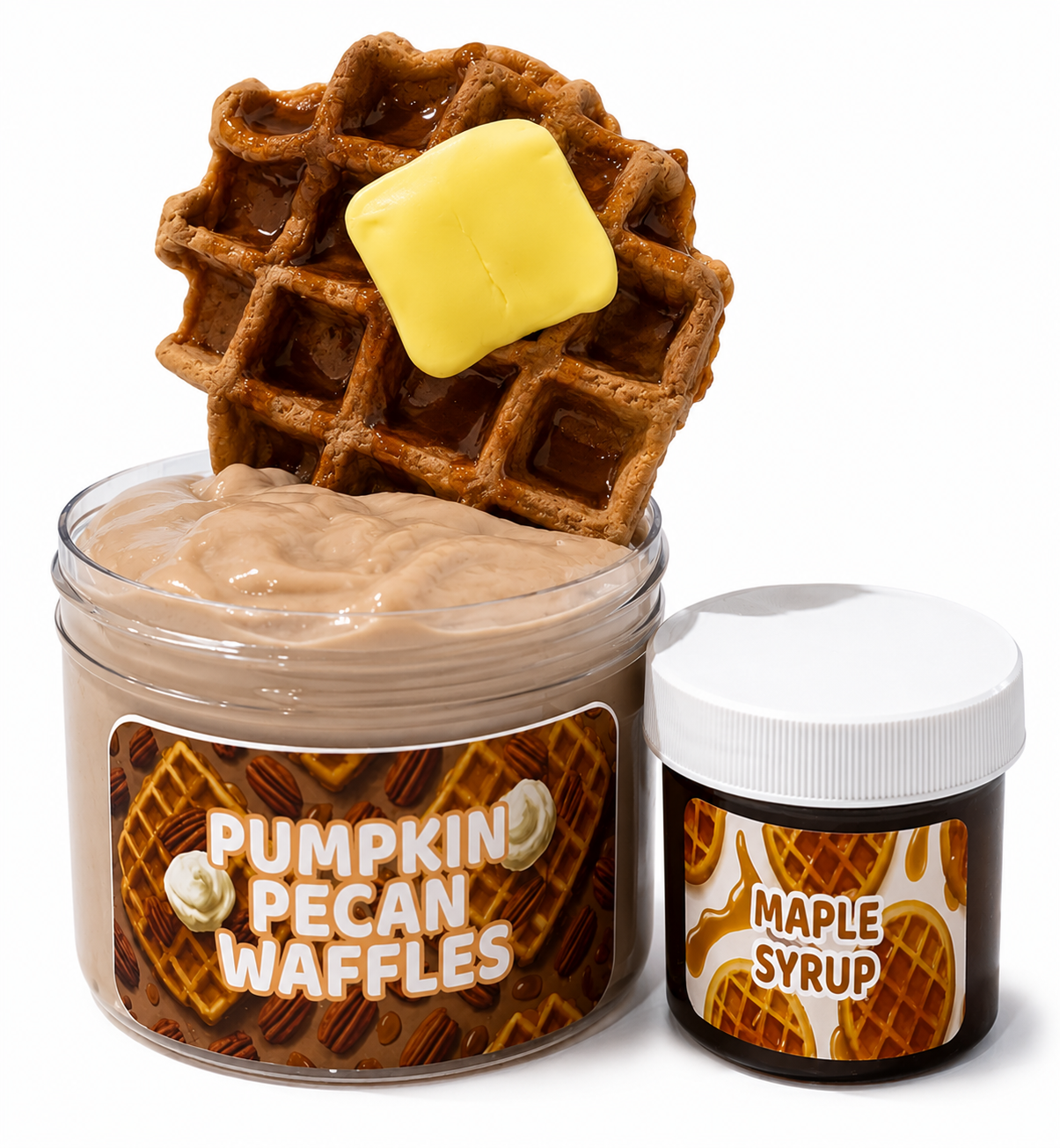 Pumpkin Pecan Waffles Butter Slime