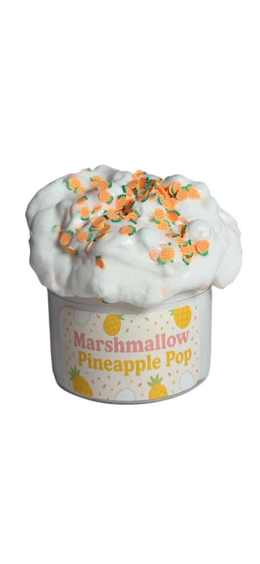 Marshmallow Pineapple Pop Thick & Glossy Bubble Slime