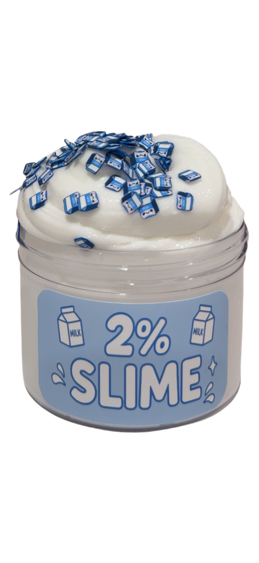 2% Milk Slime – Thick & Glossy White Slime with Milk Carton Add-ins