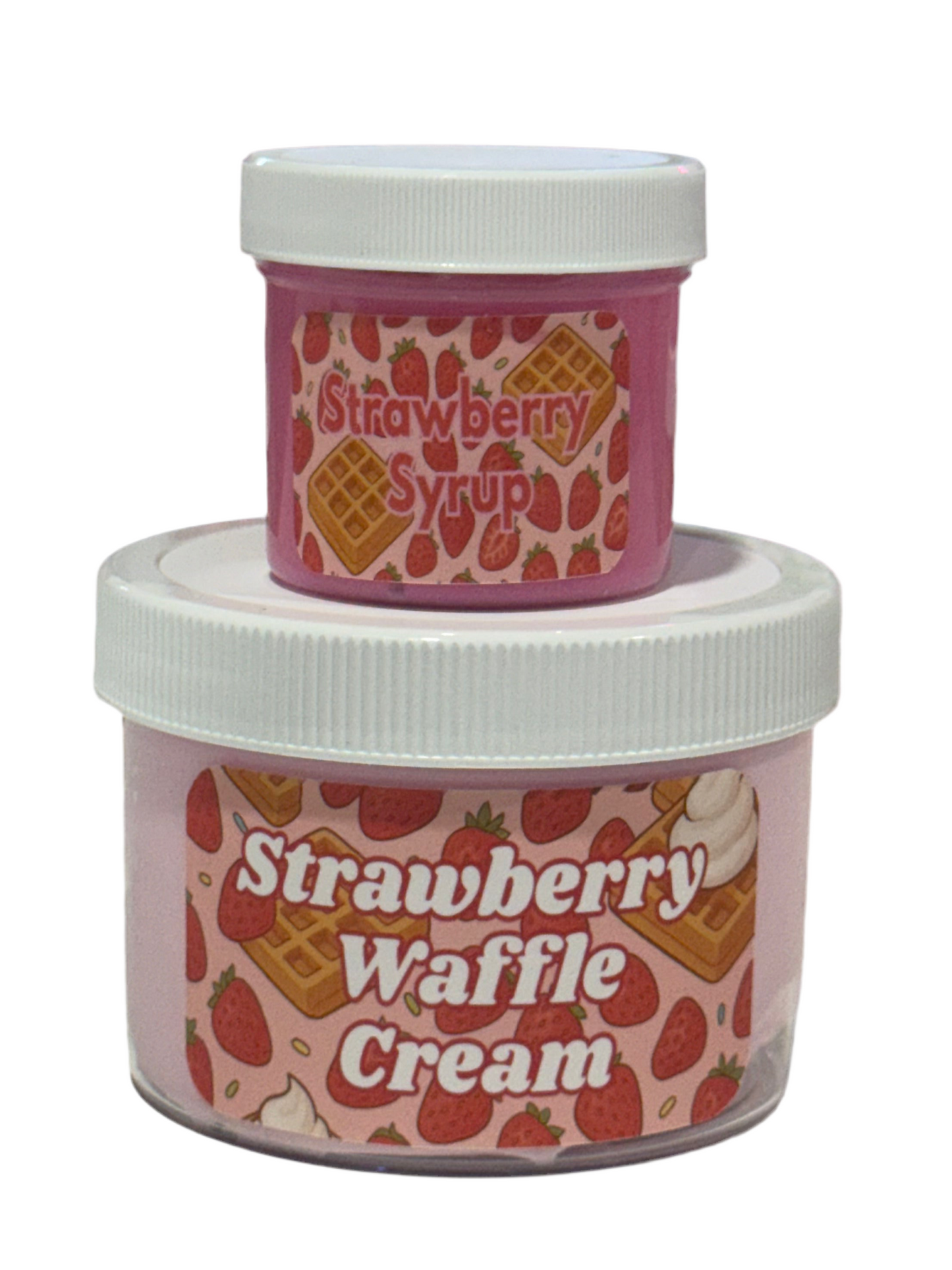 🍓 Strawberry Waffle Cream – DIY Butter Slime