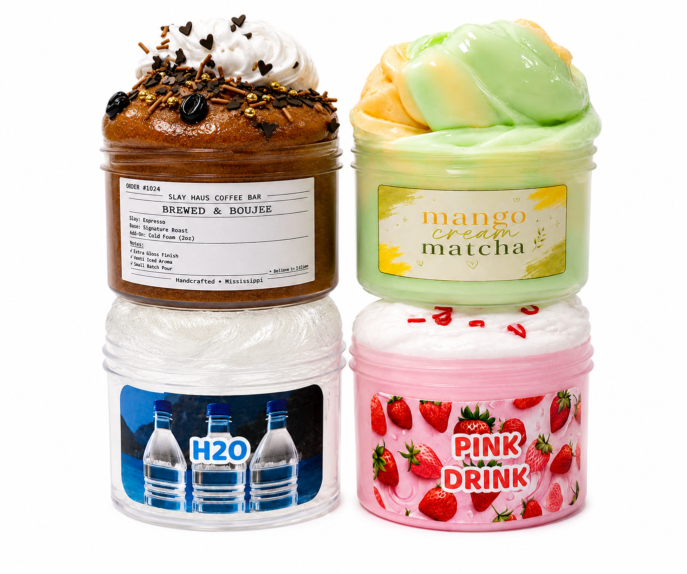 Coffee Run Collection | Limited Edition 4 Pack | 8oz Slime Bundle