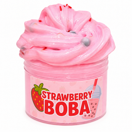 Strawberry Boba | Thick and Glossy Slime