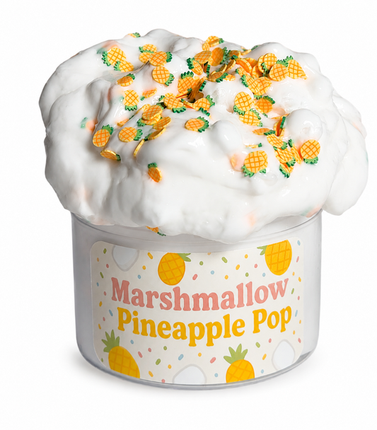 Marshmallow Pineapple Pop Thick & Glossy Bubble Slime