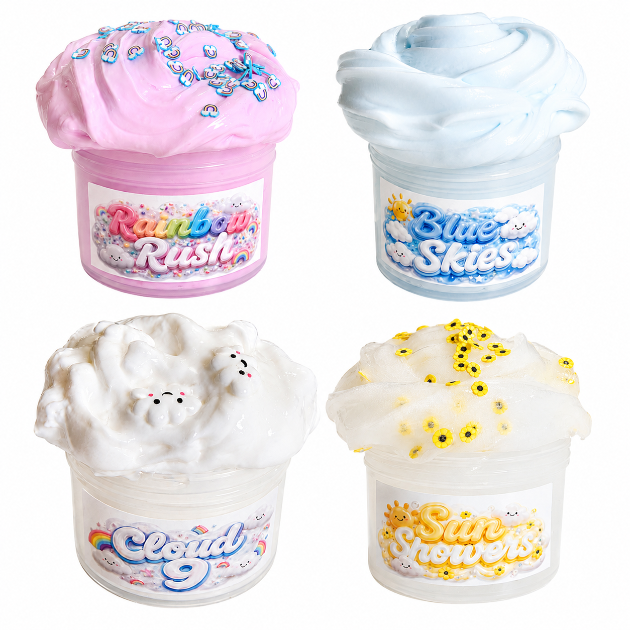 Sky High Slime Collection | Limited Edition 4-Pack (6 oz Each)