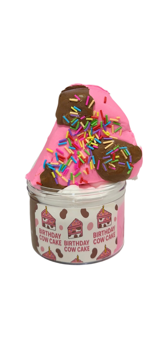 Birthday Cow Cake – Butter Slime – DIY Birthday Cake Scented Kit 