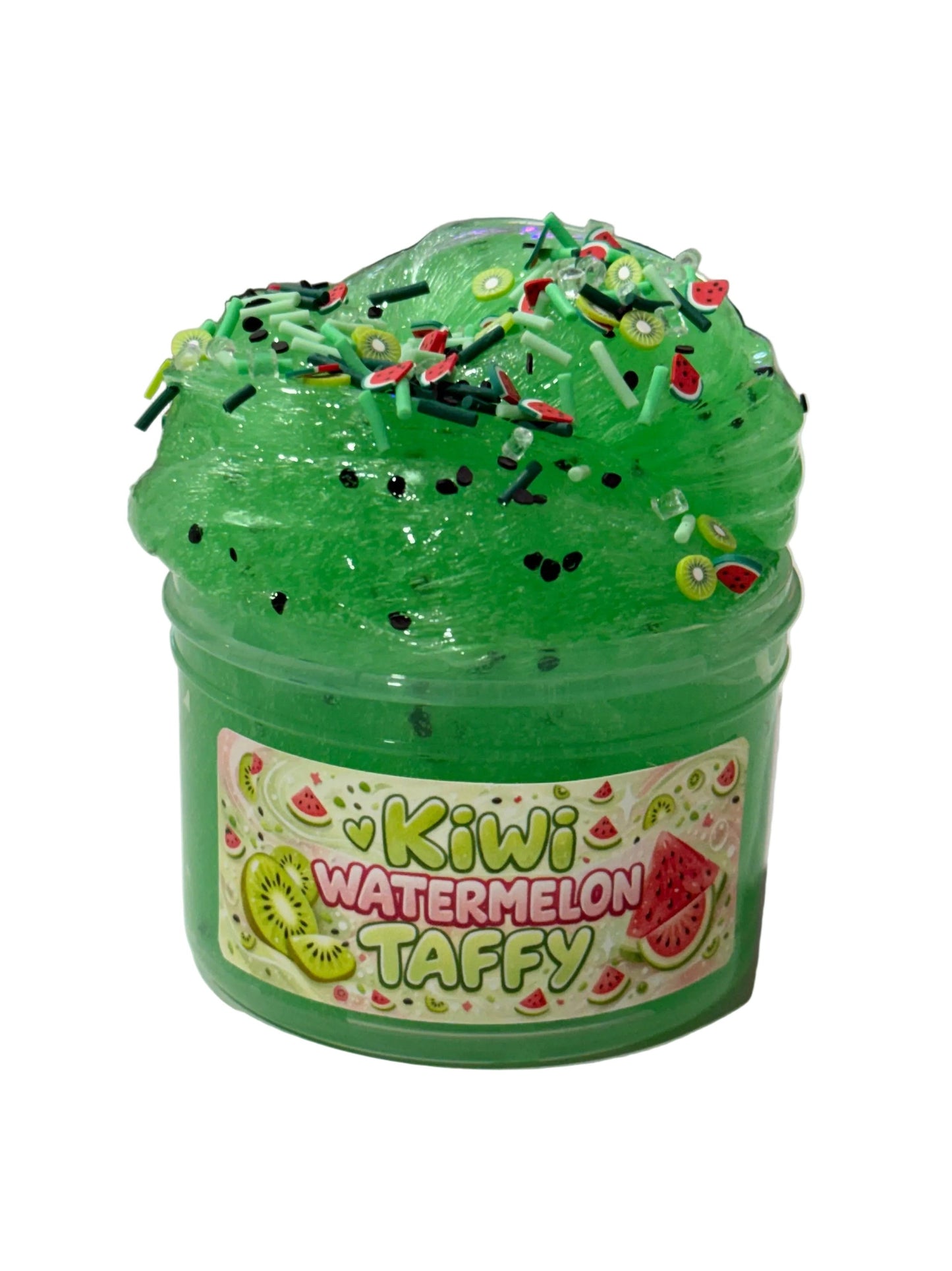 Kiwi Watermelon Taffy | Clear Slime | Sweet Kiwi Candy