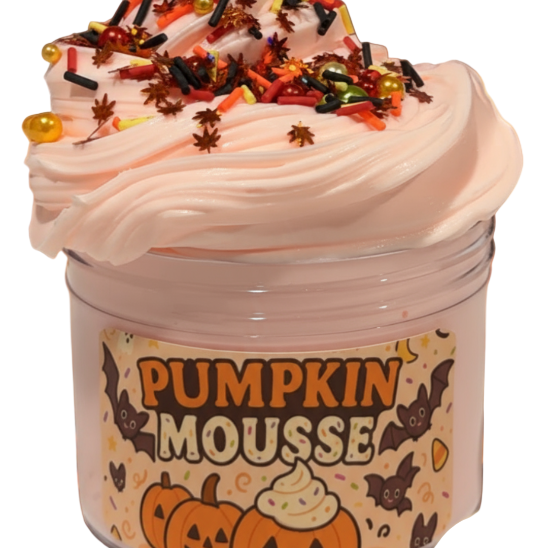 Pumpkin Mousse Slime | Fall Butter Slime with Colorful Sprinkles